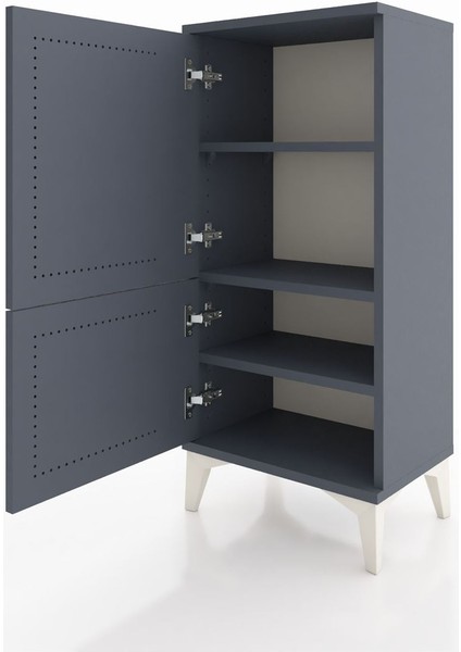 Arges Komodin 3 Raflı 2 Kapaklı 44X30X96 Antrasit-Antrasit fırsatları