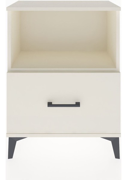 Arges Komodin Tek Raflı Tek Çekmeceli 60X30X80 Aytaşı-Aytaşı