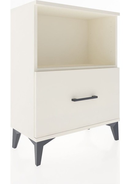 Arges Komodin Tek Raflı Tek Çekmeceli 60X30X80 Aytaşı-Aytaşı fiyatları