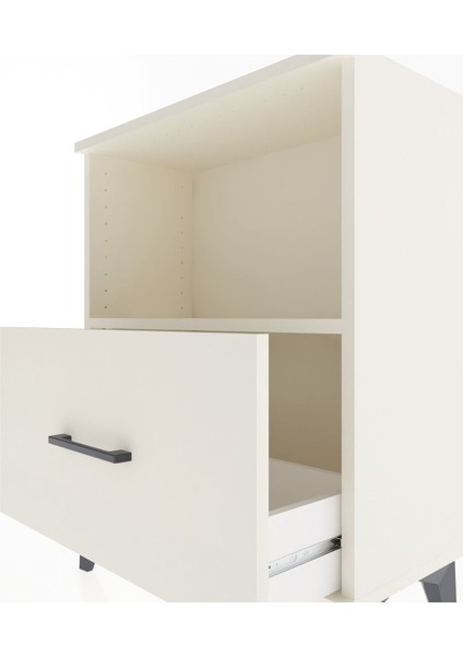 Arges Komodin Tek Raflı Tek Çekmeceli 60X30X80 Aytaşı-Aytaşı indirimleri