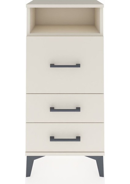 Arges Komodin Tek Raflı 3 Çekmeceli 44X30X96 Aytaşı-Aytaşı
