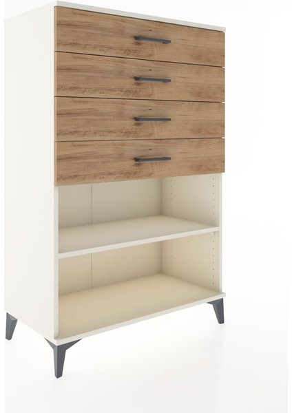 Hyperion Dolap Tek Raflı 4 Çekmeceli 88X44X134 Aytaşı-Çam fiyatları