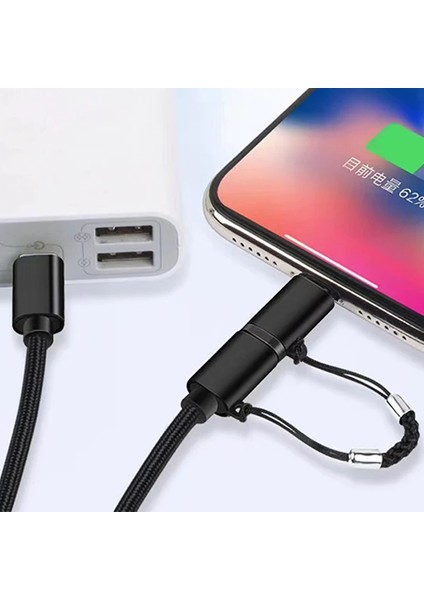 Ally 2in1 USB Type C 60W Hızlı Şarj Pd Kablosu+Iphone Başlık USB KABLO-(1903) fiyatları