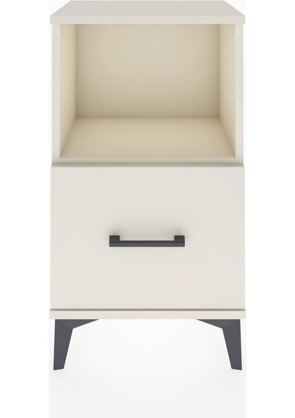 Arges Komodin Tek Raflı Tek Çekmeceli 44X30X80 Aytaşı-Aytaşı