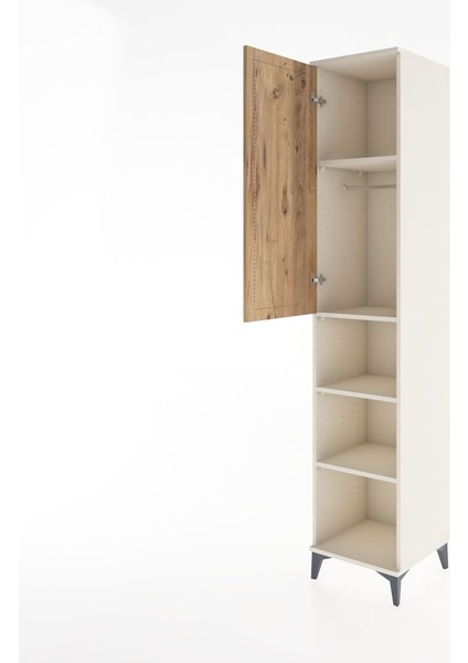 Hyperion Dolap 4 Raflı Tek Kapaklı Tek Askılı 44X44X221 Aytaşı-Çam fırsatları