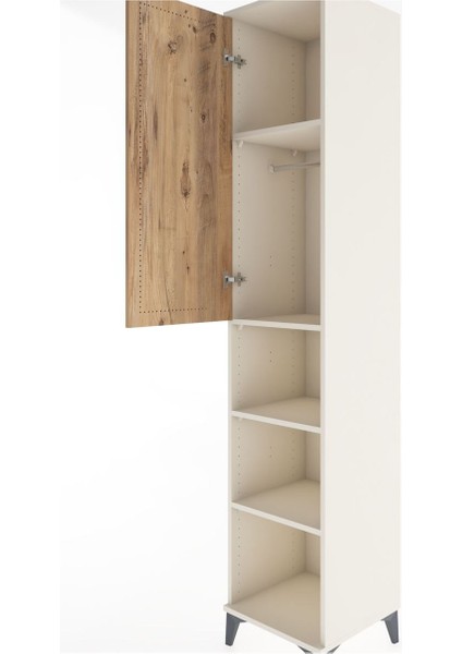 Hyperion Dolap 4 Raflı Tek Kapaklı Tek Askılı 44X44X221 Aytaşı-Çam indirimleri