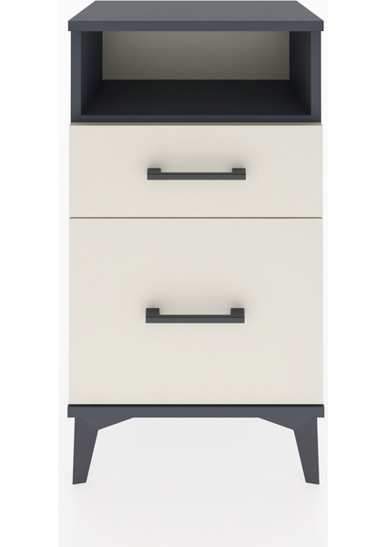 Arges Komodin 3 Çekmeceli 44X30X80 Antrasit-Aytaşı fiyatları