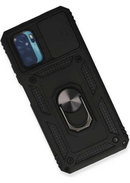 Xiaomi Redmi Note 10 Kılıf Pars Lens Yüzüklü Silikon - Siyah - MKR028222-7364 modelleri