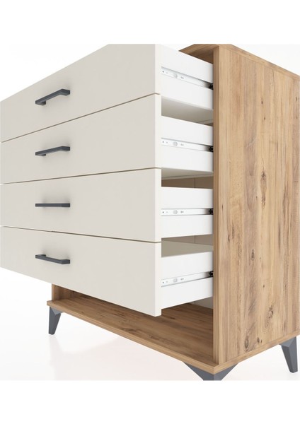 Hyperion Şifonyer 4 Çekmeceli 88X44X96 Çam-Aytaşı indirimleri