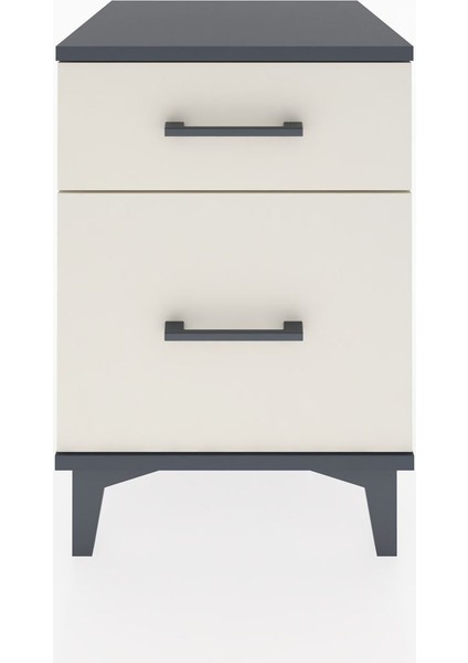 Hyperion Komodin 2 Çekmeceli 44X44X64 Antrasit-Aytaşı