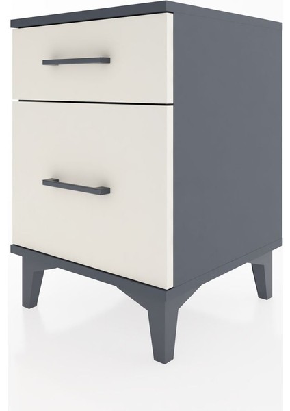 Hyperion Komodin 2 Çekmeceli 44X44X64 Antrasit-Aytaşı modelleri