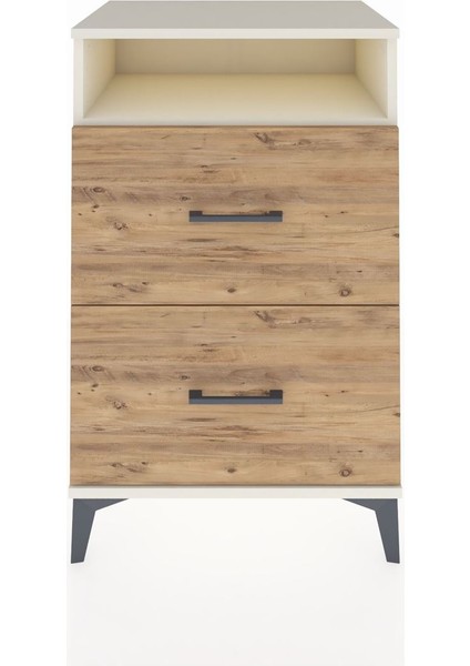 Hyperion Komodin Tek Raflı 2 Çekmeceli 60X44X96 Aytaşı-Çam