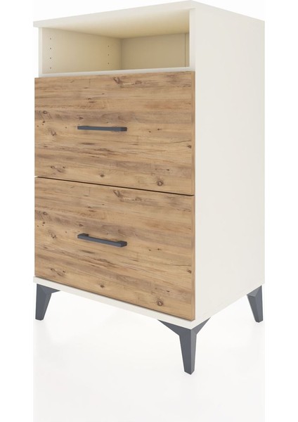 Hyperion Komodin Tek Raflı 2 Çekmeceli 60X44X96 Aytaşı-Çam modelleri