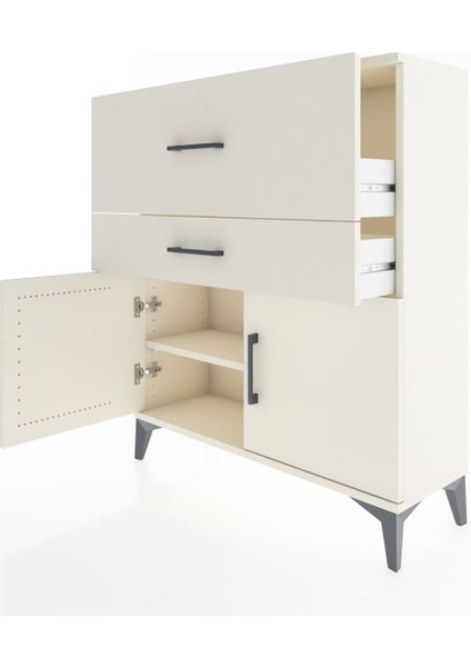 Arges Şifonyer Tek Raflı 2 Çekmeceli 2 Kapaklı 88X30X106 Aytaşı-Aytaşı fırsatları