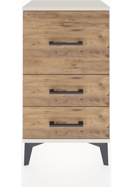 Arges Komodin 3 Çekmeceli 44X30X80 Aytaşı-Çam