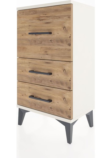 Arges Komodin 3 Çekmeceli 44X30X80 Aytaşı-Çam indirimleri