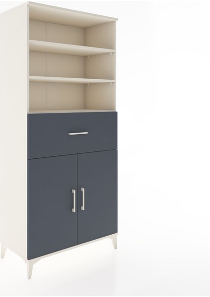 Hyperion Dolap 4 Raflı Tek Çekmeceli 2 Kapaklı 88X44X195 Aytaşı-Antrasit fiyatları