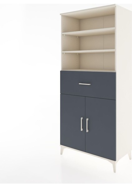 Hyperion Dolap 4 Raflı Tek Çekmeceli 2 Kapaklı 88X44X195 Aytaşı-Antrasit modelleri