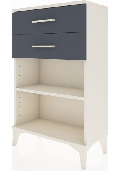 Arges Komodin Tek Raflı 2 Çekmeceli 60X30X96 Aytaşı-Antrasit modelleri
