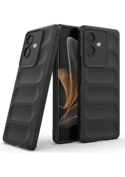 Oppo A3 Kılıf Optimum Silikon - Siyah - MKR027285-4321