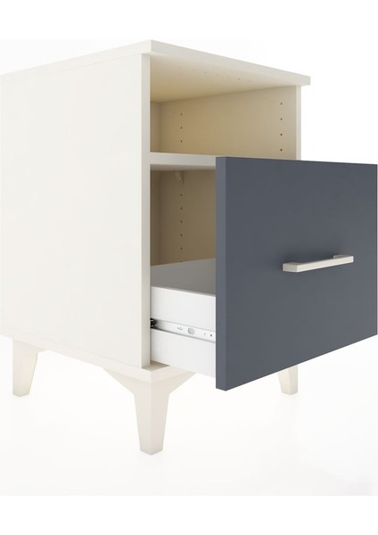 Hyperion Komodin Tek Raflı Tek Çekmeceli 44X44X64 Aytaşı-Antrasit fırsatları