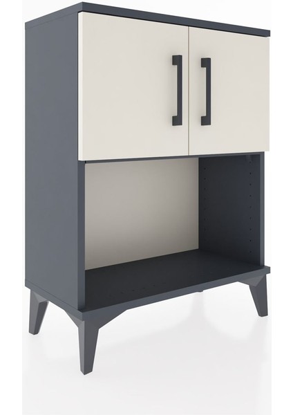 Arges Komodin 2 Raflı 2 Kapaklı 60X30X80 Antrasit-Aytaşı fiyatları