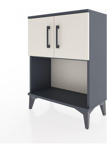 Arges Komodin 2 Raflı 2 Kapaklı 60X30X80 Antrasit-Aytaşı modelleri