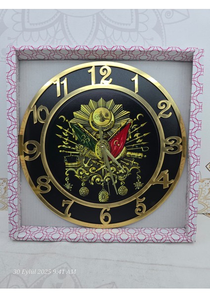 Pleksi Aynalı Rakamlar Ile Özel Tasarım Saat 40 cm Genişliğinde