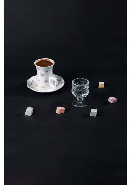 Ayaklı Kahve Yanı Bardağı Kristal Kesim Shot Bardak 7cm x 4 cm 6 Lı Set fırsatları