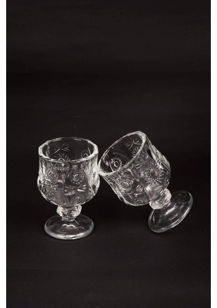 Ayaklı Kahve Yanı Bardağı Kristal Kesim Shot Bardak 7cm x 4 cm 6 Lı Set indirimleri