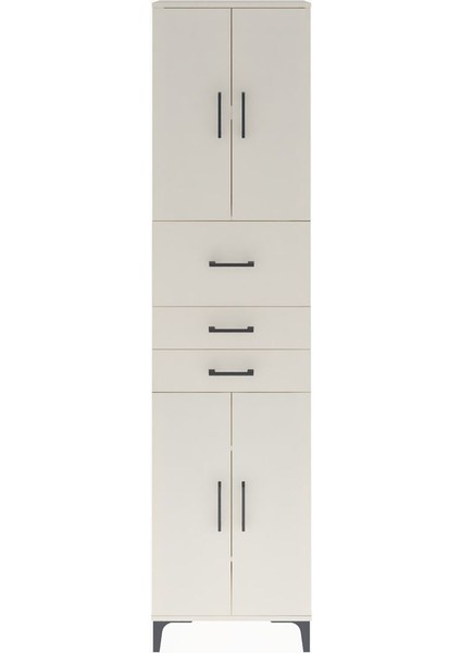 Arges Dolap 4 Raflı 3 Çekmeceli 4 Kapaklı 60X30X243 Aytaşı-Aytaşı