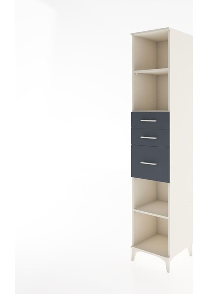 Hyperion Dolap 3 Raflı 3 Çekmeceli 44X44X221 Aytaşı-Antrasit modelleri