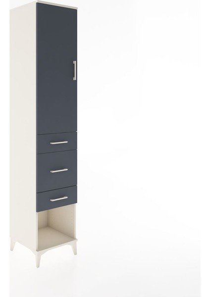 Hyperion Dolap 2 Raflı 3 Çekmeceli Tek Askılı 44X44X221 Aytaşı-Antrasit fiyatları