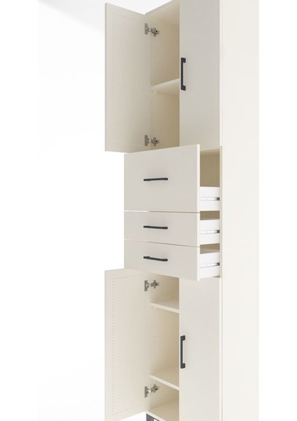 Arges Dolap 4 Raflı 3 Çekmeceli 4 Kapaklı 60X30X243 Aytaşı-Aytaşı indirimleri