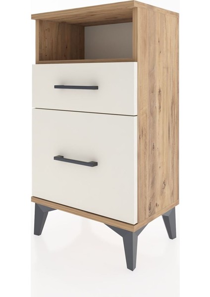 Arges Komodin Tek Raflı 2 Çekmeceli 44X30X80 Çam-Aytaşı indirimleri