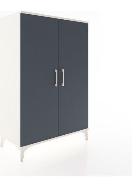 Hyperion Dolap Tek Raflı 2 Kapaklı Tek Askılı 88X44X134 Aytaşı-Antrasit fiyatları