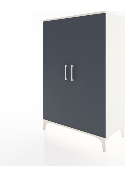 Hyperion Dolap Tek Raflı 2 Kapaklı Tek Askılı 88X44X134 Aytaşı-Antrasit modelleri