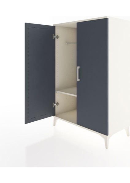 Hyperion Dolap Tek Raflı 2 Kapaklı Tek Askılı 88X44X134 Aytaşı-Antrasit fırsatları