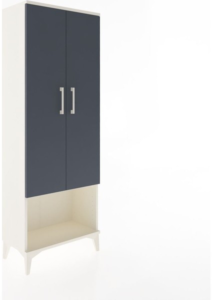 Arges Dolap Tek Raflı 2 Kapaklı Tek Askılı 60X30X163 Aytaşı-Antrasit fiyatları