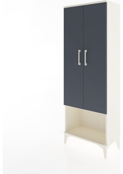 Arges Dolap Tek Raflı 2 Kapaklı Tek Askılı 60X30X163 Aytaşı-Antrasit modelleri