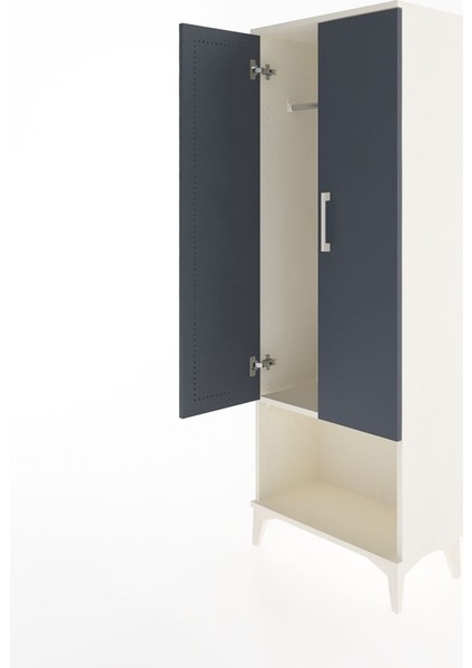Arges Dolap Tek Raflı 2 Kapaklı Tek Askılı 60X30X163 Aytaşı-Antrasit fırsatları