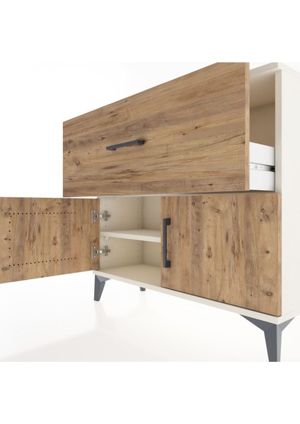 Arges Şifonyer Tek Raflı Tek Çekmeceli 2 Kapaklı 88X30X80 Aytaşı-Çam indirimleri