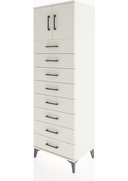 Hyperion Dolap Tek Raflı 8 Çekmeceli 2 Kapaklı 60X44X182 Aytaşı-Aytaşı modelleri