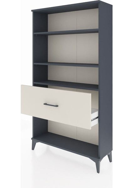 Arges Dolap 3 Raflı Tek Çekmeceli 88X30X163 Antrasit-Aytaşı fırsatları