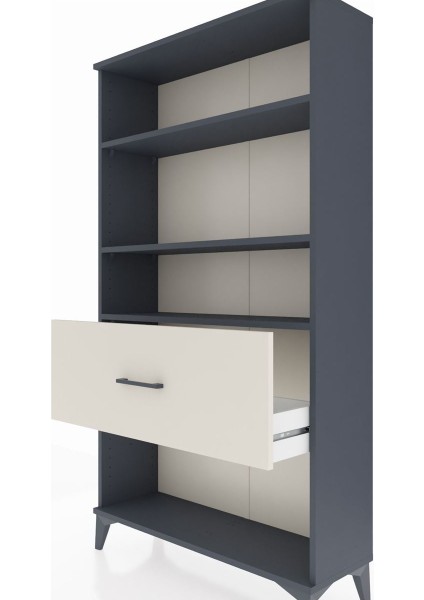 Arges Dolap 3 Raflı Tek Çekmeceli 88X30X163 Antrasit-Aytaşı indirimleri