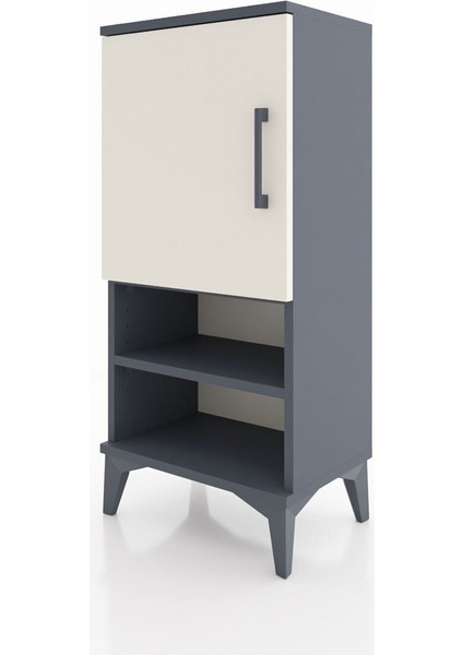 Arges Komodin 3 Raflı Tek Kapaklı 44X30X96 Antrasit-Aytaşı modelleri