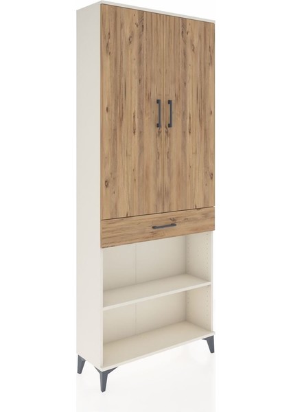 Arges Dolap 4 Raflı Tek Çekmeceli 2 Kapaklı 88X30X221 Aytaşı-Çam fiyatları