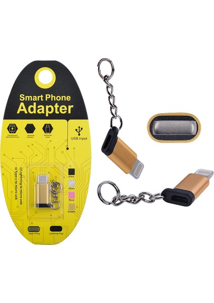 Ligtining Dönüştürücü Micro USB Adaptor Converter Çevirici Başlık Anahtarl? - MKR027129-15 fırsatları