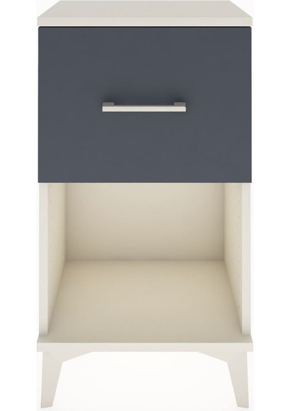 Arges Komodin Tek Çekmeceli 44X30X80 Aytaşı-Antrasit