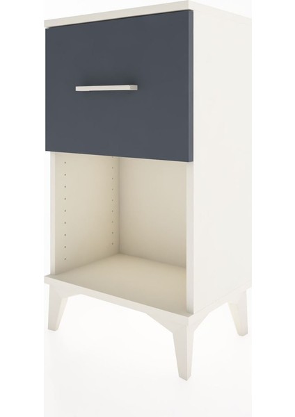 Arges Komodin Tek Çekmeceli 44X30X80 Aytaşı-Antrasit indirimleri